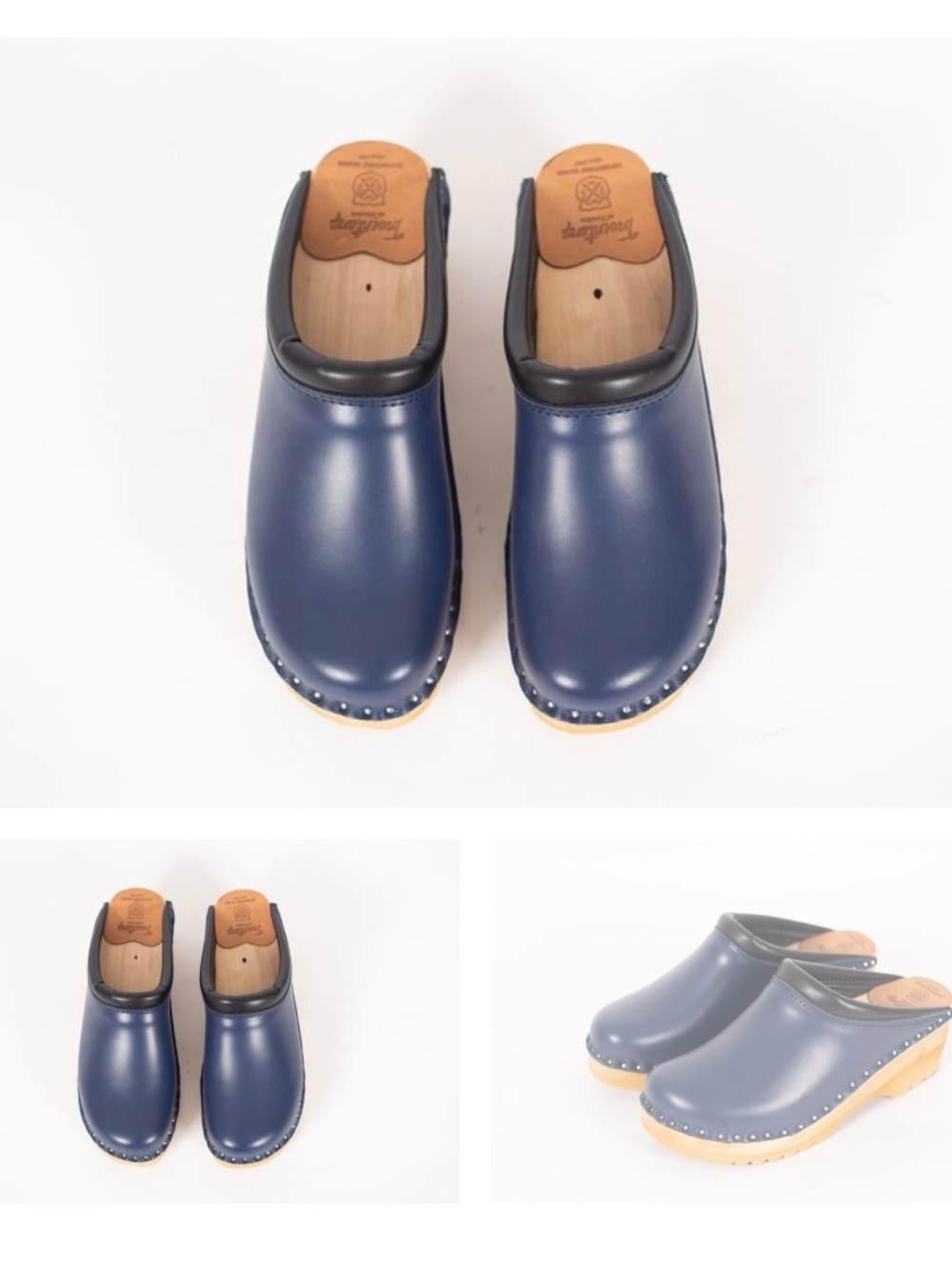 NWOT Troentorp Clogs' Swedish clogs two tone blue 8